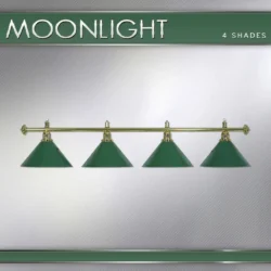 LAMPADARIO MOONLIGHT ASTA OTTONE 4 CAMPANE VERDI