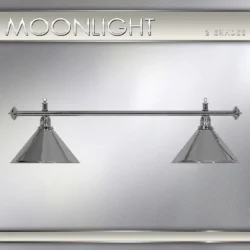 LAMPADARIO MOONLIGHT ASTA ACCIAIO 2 CAMPANE ACCIAIO