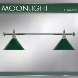 LAMPADARIO MOONLIGHT ASTA ACCIAIO 2 CAMPANE VERDI