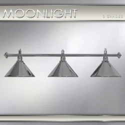 LAMPADARIO MOONLIGHT ASTA ACCIAIO 3 CAMPANE ACCIAIO