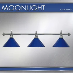 LAMPADARIO MOONLIGHT ASTA ACCIAIO 3 CAMPANE BLU