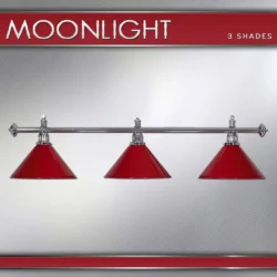 LAMPADARIO MOONLIGHT ASTA ACCIAIO 3 CAMPANE ROSSO