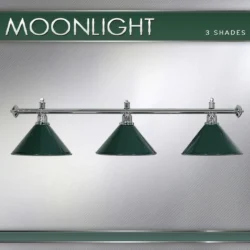 LAMPADARIO MOONLIGHT ASTA ACCIAIO 3 CAMPANE VERDI