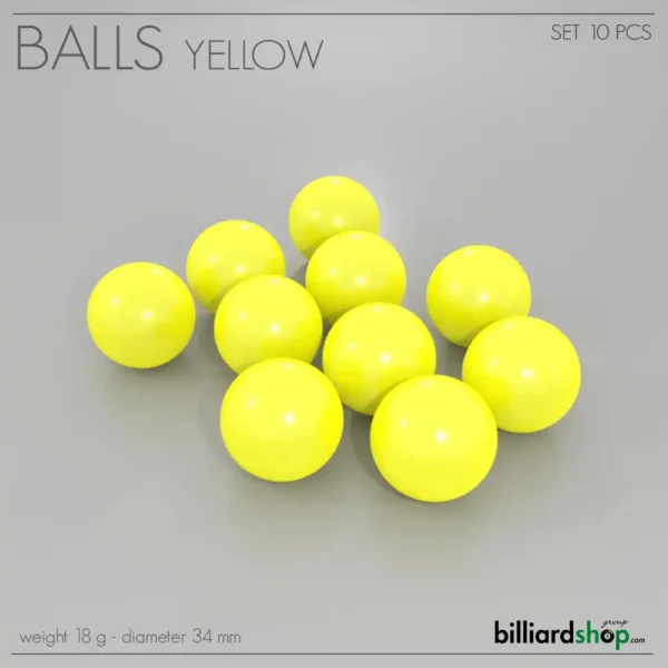 Set 10 Pcs Yellow Balls