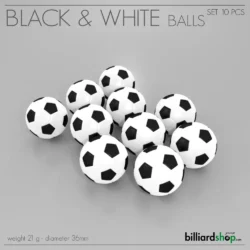 SET 10 BALLS BLACK AND WHITE