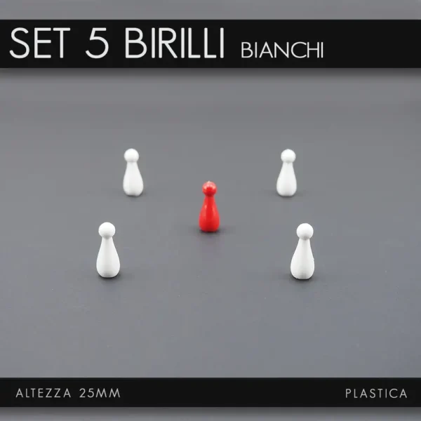 Set 5 Quilles Plastic 25