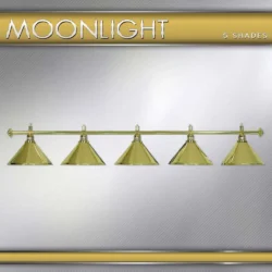 LAMPADARIO MOONLIGHT ASTA OTTONE 5 CAMPANE OTTONE