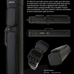 MEZZ MO - 610 HARD CUE CASE BLACK
