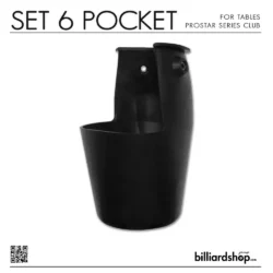 SET 6 BLACK RUBBER POCKET