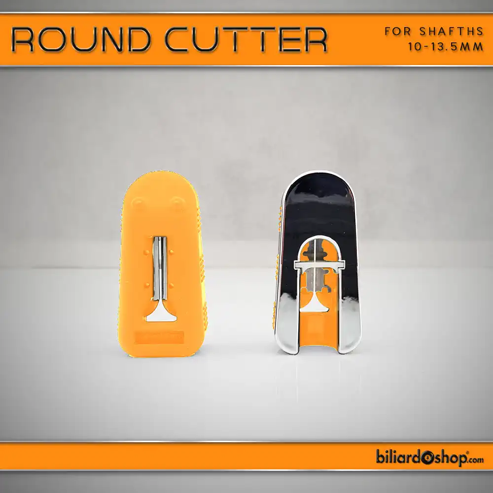 Round cutter for cue tip