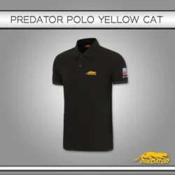 POLO PREDATOR NERA CON LOGO GIALLO