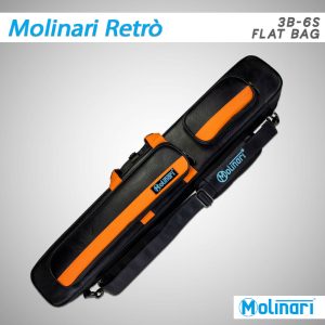 CUSTODIA MOLINARI RETRO [ Flat Bag ] 3B/6S - Black/Orange