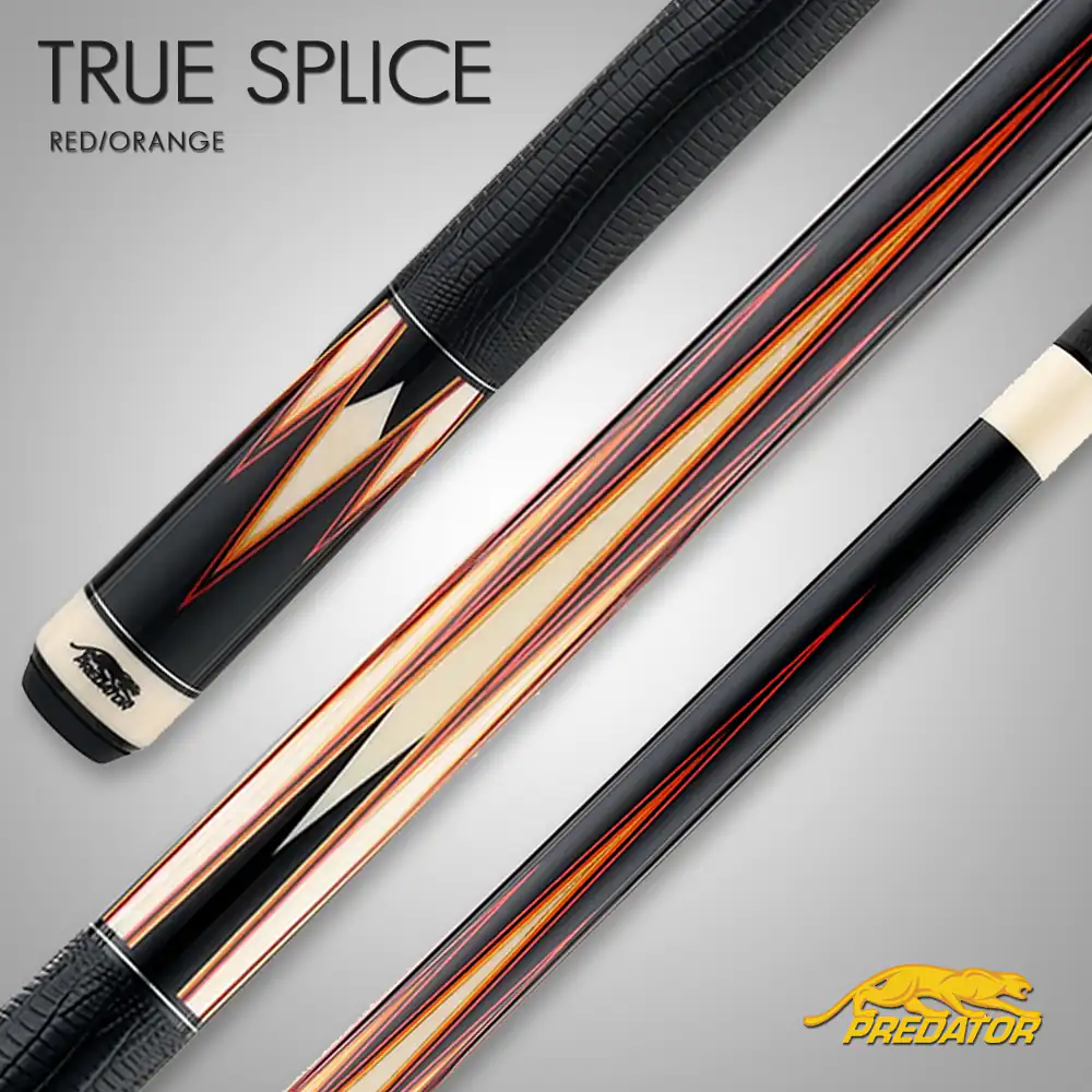 Predator True Splice 16-Point Pool Cue Red/Orange